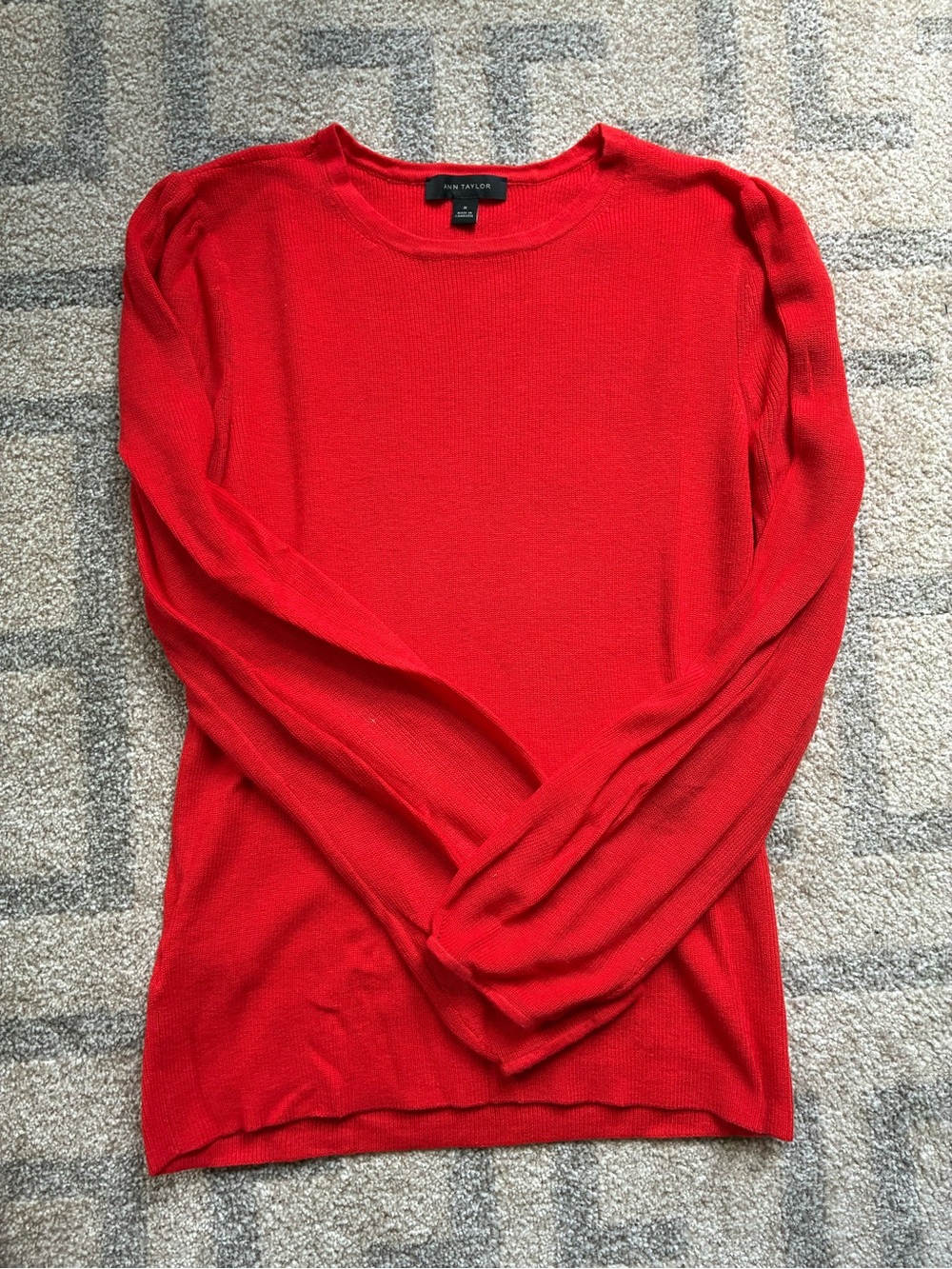 Ann Taylor Burnt Orange Crewneck Sweater
